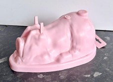 VINTAGE Retro pink PLASTIC pig