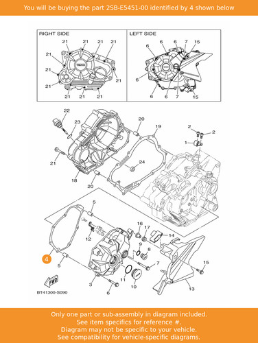 Yamaha gasket crankcase cover - yamaha,