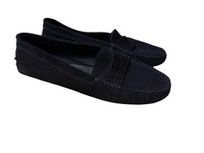 Tod's - Ladies Black Suede Driving Loafer Shoes (39 1/2 UK 6.5) New