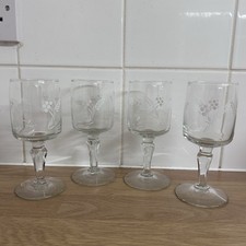 Vintage Wine Glass Set 4x