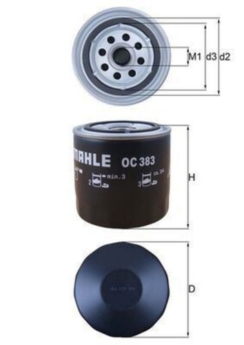 Oil filter mahle fits fiat - filter,