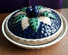 Vintage Ceramic blueberry Pie