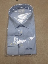 T.M. Lewin Shirt Blue Striped