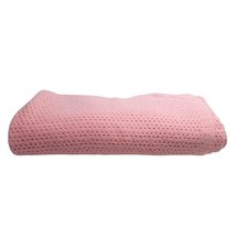 Cellular Wool Blanket Vintage Pink  88cm X 176 cm Approx Double Warm Blanket