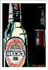 Becks Beer Bottle Artwork by