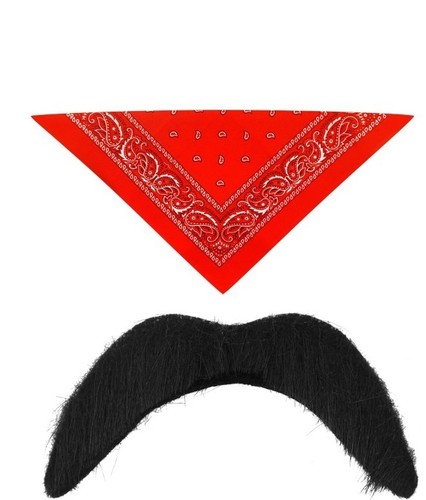 Bandana with tash - bandana, instant