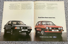Original Vintage 1980's Magazine Advert Art Picture Ford Escort XR3 Fiesta XR2