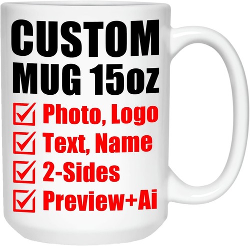 Personalized coffee 15oz - coffee, white