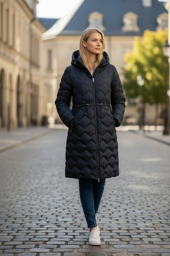 Feather down zig zag - &,