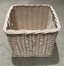Wicker Storage Basket In White