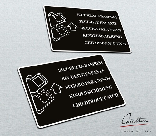 Pair safe lock stickers - of,