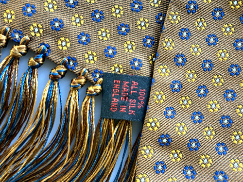 Gents silk jacquard - silk, tan