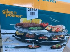 Giles Posner Electric Stone Raclette Grill Non-Stick Indoor Tabletop Appliance