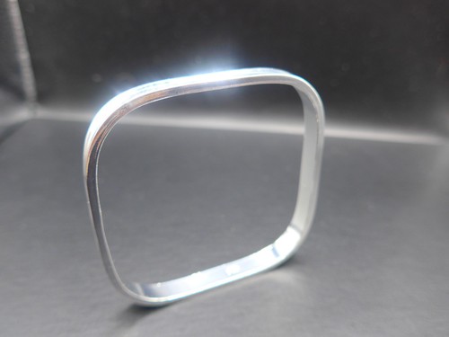 Silver square bangle bracelet - square,