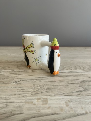 Penguin christmas mug with - penguin,