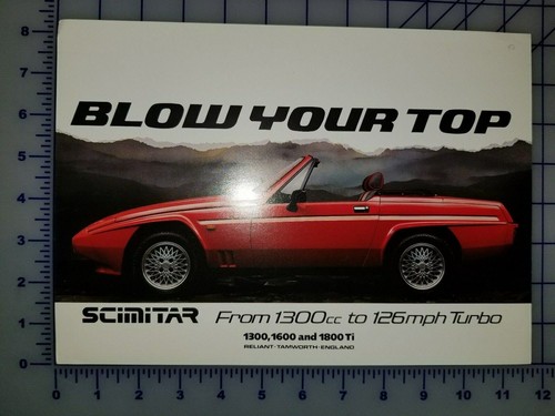 1992 reliant scimitar - reliant, brochure