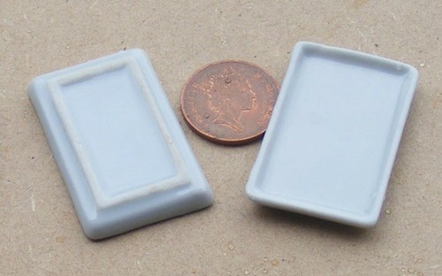 Dolls house white ceramic - white, 2