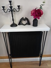 Radiator console-shelf with