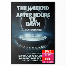 The Weeknd Poster 2026 Concert Poster For Weeknd Fans Manchester Concert Print