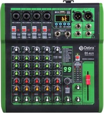 6-Channel Audio Mixer, 99 DSP Effects, USB/MP3 Input, 48V Phantom Power,
