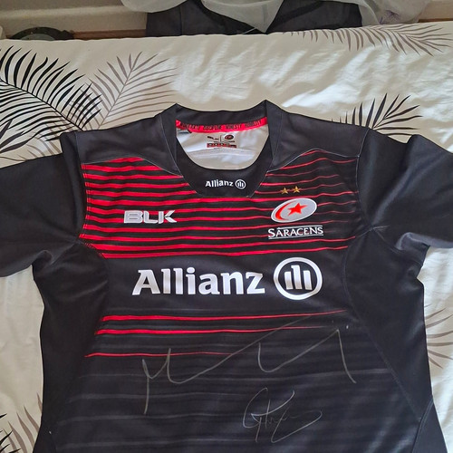 Blk signed saracens black - saracens,