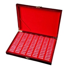 100Pcs Wooden Coin Storage Box