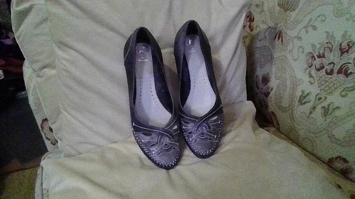 Clarks ladies grey - grey, heel