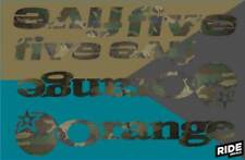 Orange Five Frame Decal Kit // Camo Print