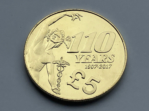Isle man five pounds coin - man,