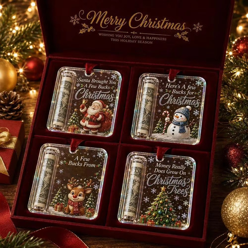 Christmas cash gift ornament - gift,