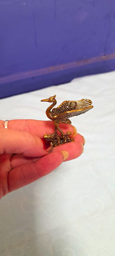 Small brass bird - small,