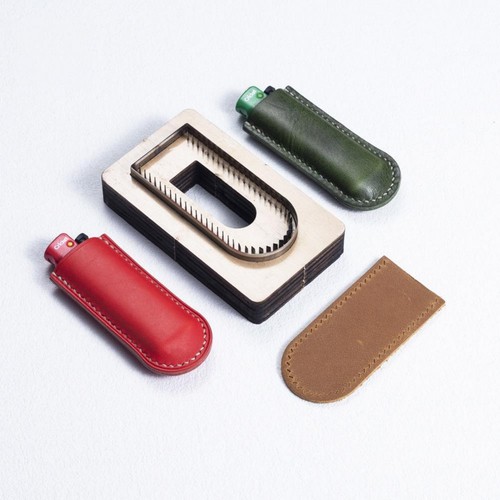 Simple leather lighter case - lighter,