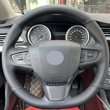 Car Steering Wheel Leather Cover Trim For Citroen C3-XR Peugeot 408 Traveller