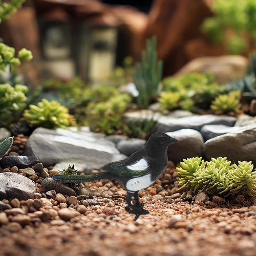 Magpie simulation bird - simulation,