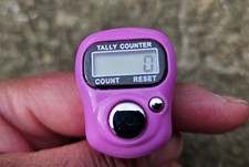 1x Pink Digital Finger Hand Ring Tally Sports Lap Religious Counter Islam Dhikr