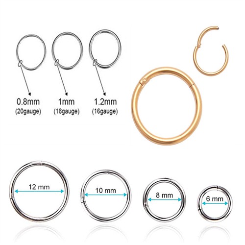 Surgical steel nose ring - steel,