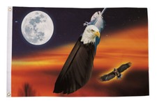 Eagle Feather Moon Flag (5ft x