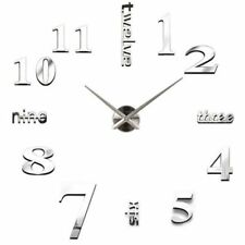 3D DIY Large Wall Clock Mirror