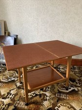 Mid Century Felt Folding Teak Card Poker Games Trolley Eastcraft Scotland