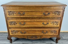 Chest of Drawers Vintage French Louis Oak 3 Drawers Ornate Cabinet LOT 4343