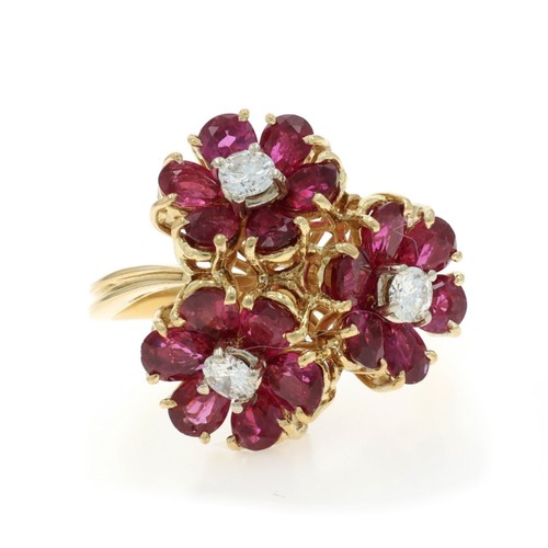 Yellow gold ruby - gold, vintage