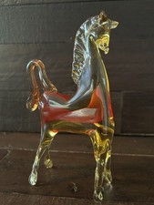 Glass hand blown horse Murano