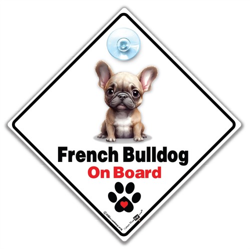 French bulldog board sign - on,