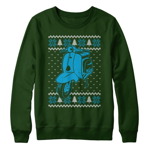 Vintage scooter fairisle ugly - fairisle,