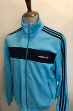 RETRO ADIDAS TRACKSUIT TOP SIZE LARGE BLUE