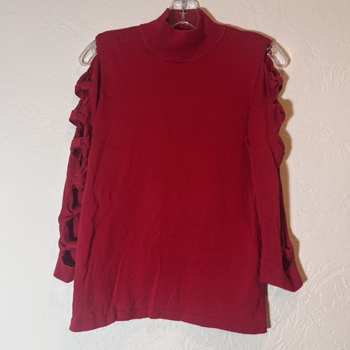 Cece red bow sleeve - bow, neck