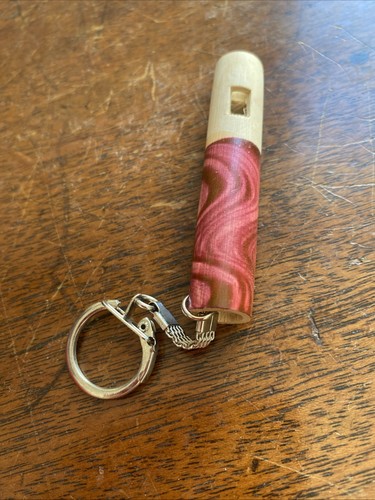Wooden whistle key ring - whistle,