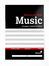 12 Stave Music Manuscript Book