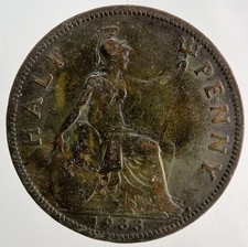 1933 George V Half-Penny Coin