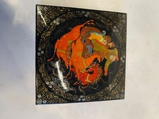 Vintage RUSSIAN BLACK LACQUER